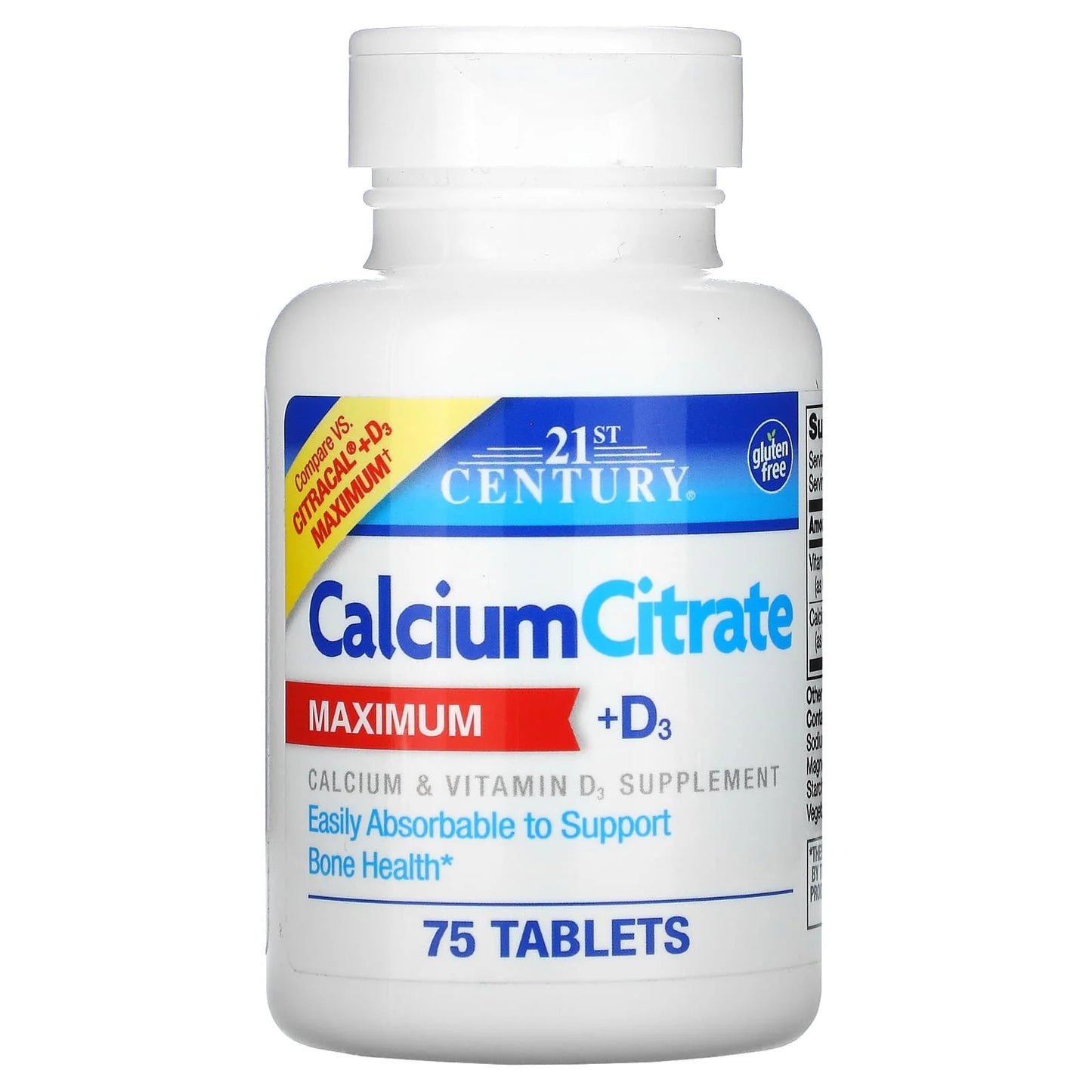 Calcium Citrate D3 (75 Tablets)