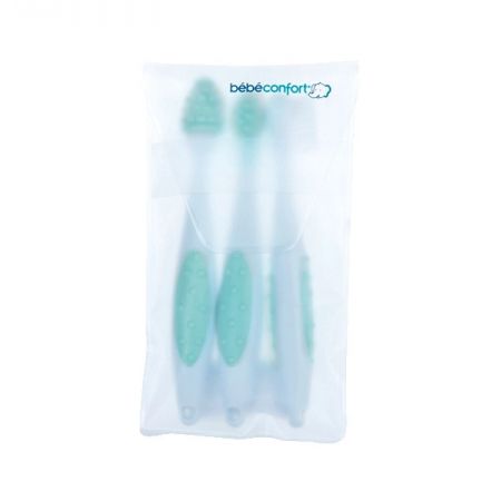 bebeconfort Set of 3 Toothbrushes + Bag