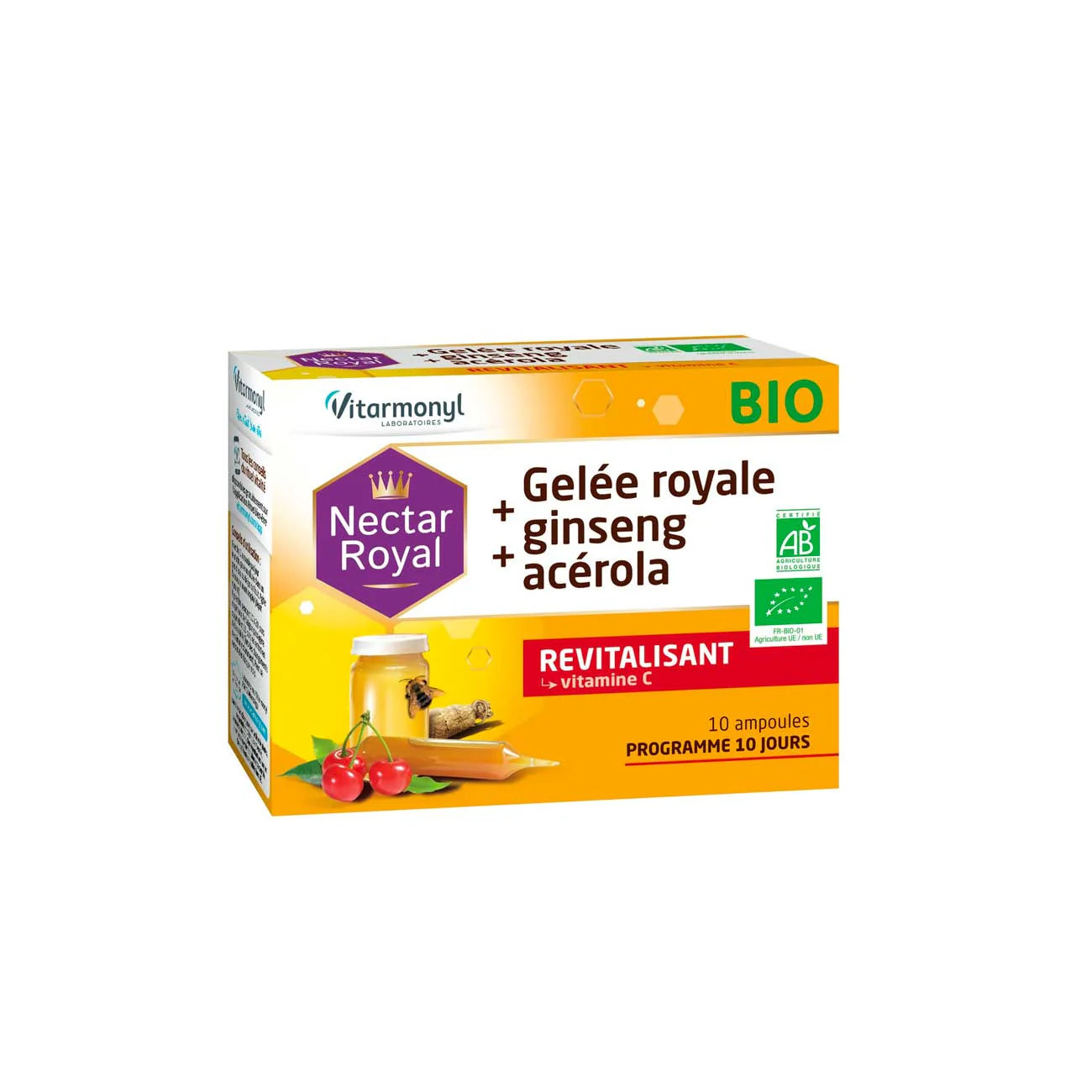Vitarmonyl Nectar Gelee Royal Ginseng Ace 10 Ampoules