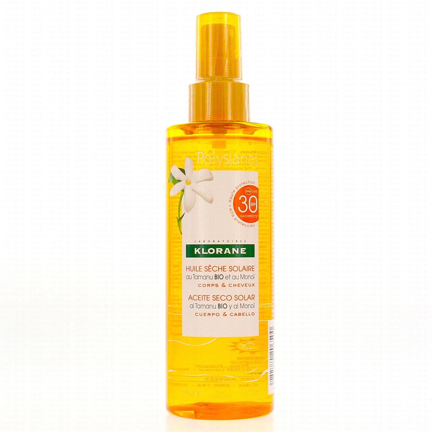 Klorane Polysianes Dry Sun Oil for Body and Hair SPF30 200ml