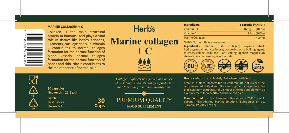 Marine Collagen + Vitamin C + B3