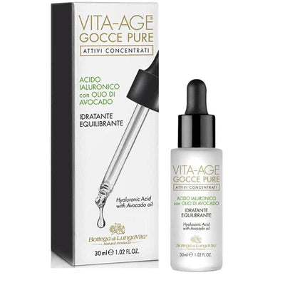 VITA-AGE GOCCE PURE HYALURONIC ACID WITH AVOCADO OIL SERUM 30 ML