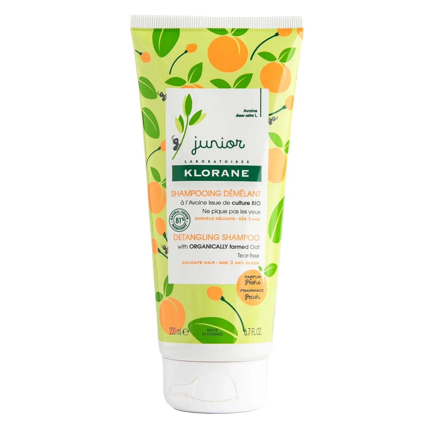 Klorane Junior Detangling Shampoo with Peach Fragrance 200ml