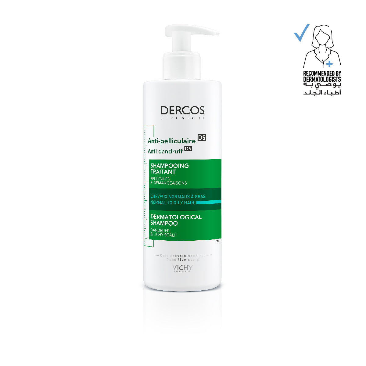 Vichy Dercos Anti Dandruff Shampoo for Normal to Oily hair 400ml