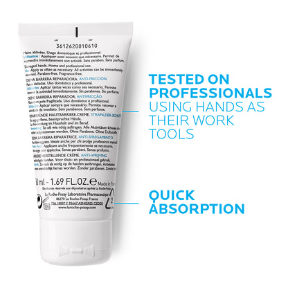 La Roche-Posay Cicaplast Mains Moisturiser for Dry and Damaged Hands 50ml