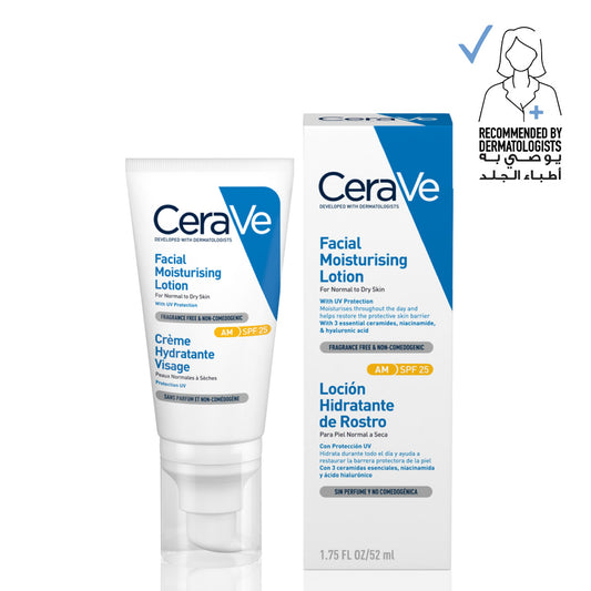 Cerave AM Facial Moisturizing Lotion SPF25 with Hyaluronic Acid 52Ml