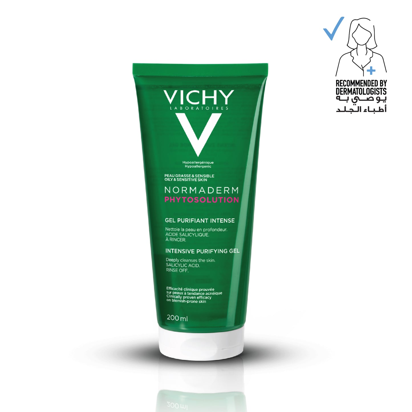 Vichy Normaderm 3 in 1 Cleanser, Scrub & Mask for Oily/Acne Skin with salicylic  & glycolic acid 125ml