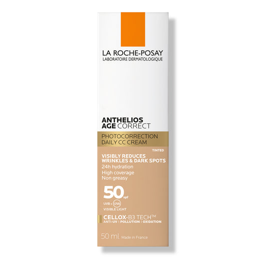 La Roche Posay Anthelios Age Correct SPF50 Tinted Anti Ageing Invisible Sunscreen with Niacinamide 50ml