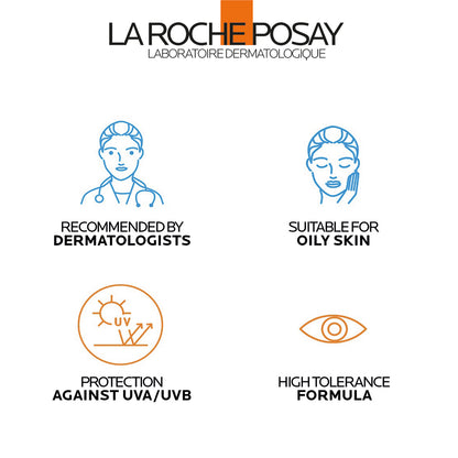 La Roche-Posay Anthelios UVMune 400 Oil Control Invisible Fluid Sunscreen SPF 50+ for Oily Skin 50ml