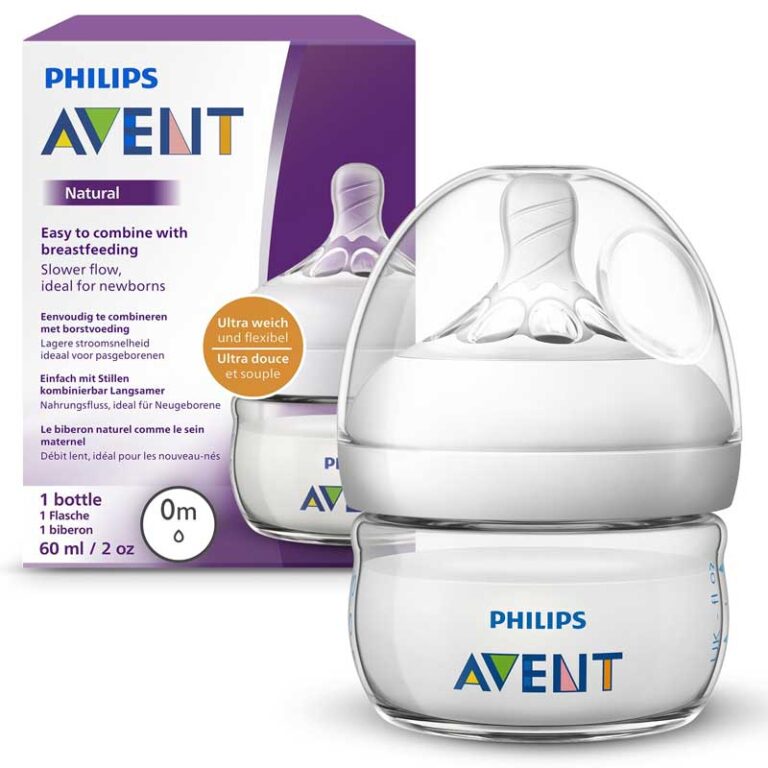 Avent 60ml 0m+ Baby Bottle Natural