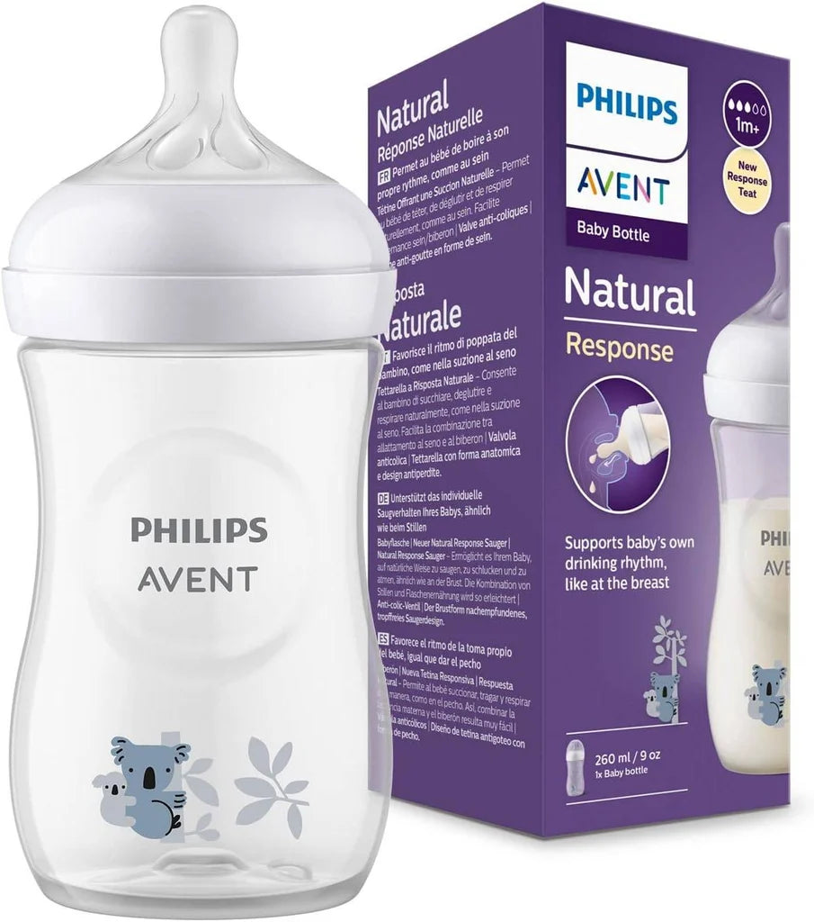 Avent 1m+ 260ml Natural Response baby bottle assorted