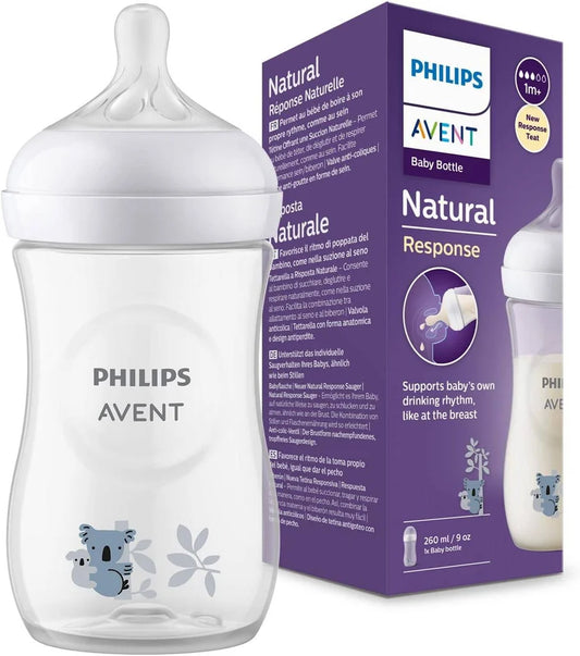 Avent 1m+ 260ml Natural Response baby bottle assorted