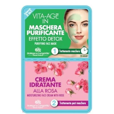 VITA-AGE 2 IN 1 FACE TREATMENT DETOX & MOISTURIZING MASK 24 X 15 ML