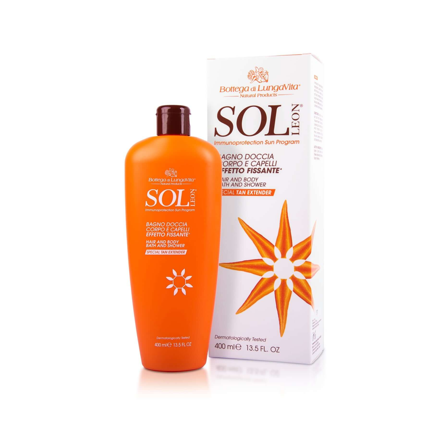 SOL LEON HAIR & BODY SHOWER GEL 400 ML TAN EXTENDER