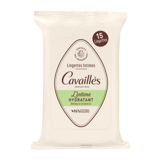 Cavailles Intime Lingettes Hydratantes, 15 Lingettes