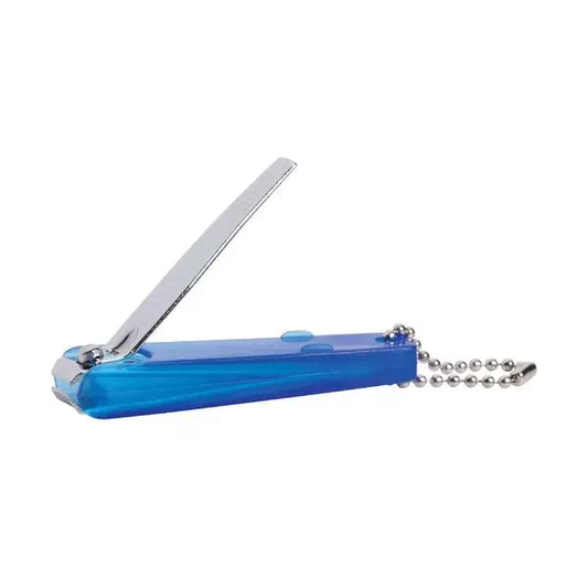 Blue Pocket Nail Clipper With Chain