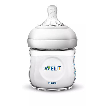 Natural glass feeding bottle