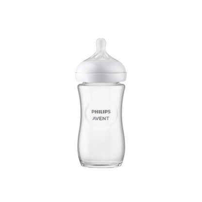 Natural glass feeding bottle