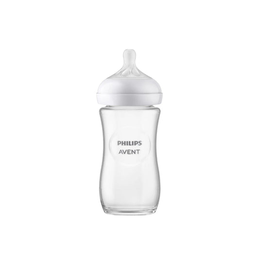 Natural glass feeding bottle