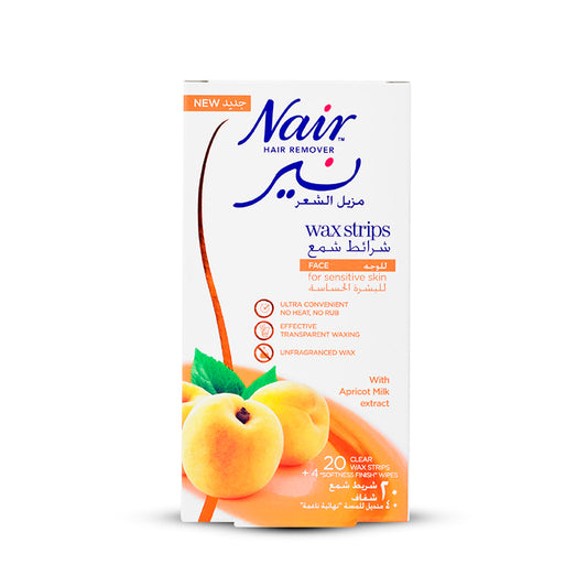 Nair Face Wax Strips Abricot 20s